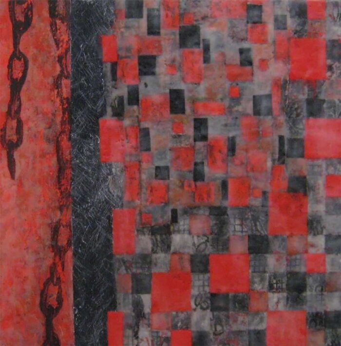 mitchell visoky encaustic red zone