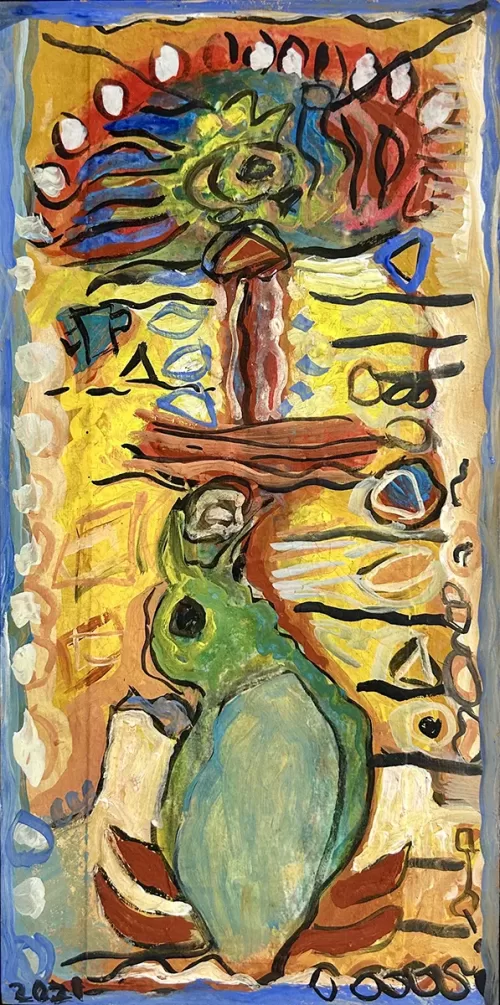 32_Baldassano_Red_Ryder_Bird_Rock_Gouache